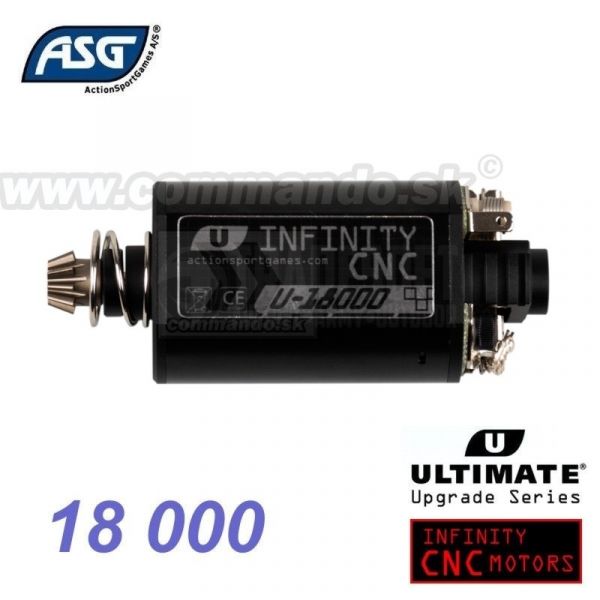 Vysokozáťažový CNC motor INFINITY U-18000 ASG short