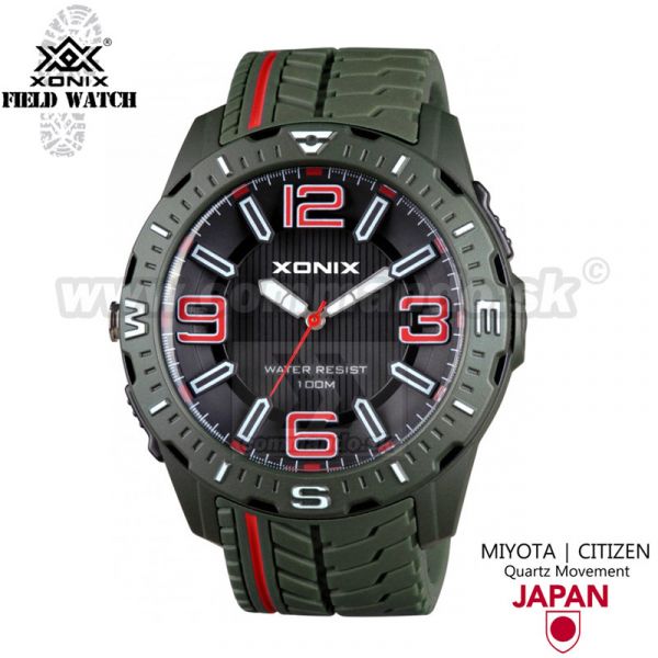 Športové náramkové hodinky  XONIX Race UZ 002 Olive