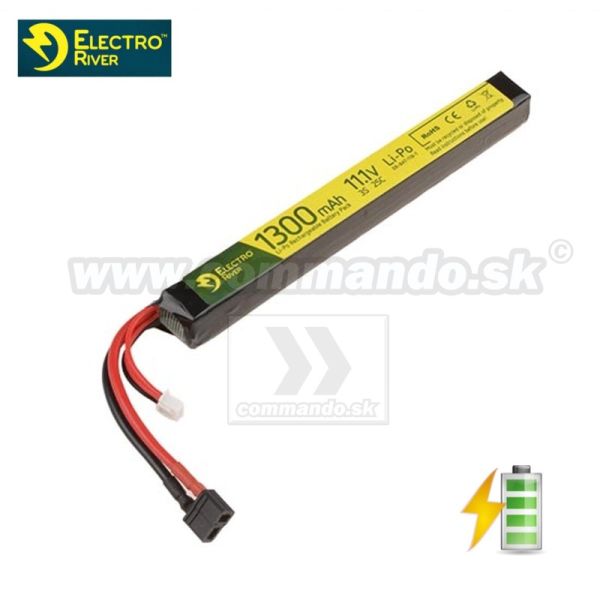 Electro River Energy Batéria T konektor-DEAN Li-Po 11,1V 1300 mAh Blok