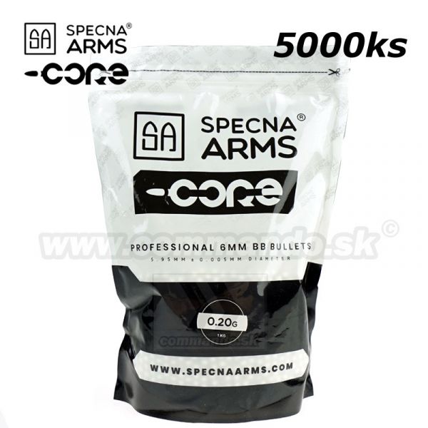 Specna ARMS CORE 0,20g 1kg 5000ks BB Profesional guličky White 6mm