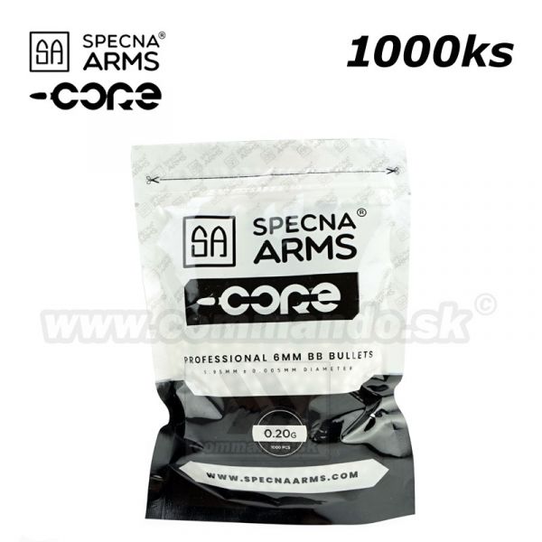 Specna ARMS CORE 0,20g 0,2kg 1000ks BB Profesional guličky White 6mm