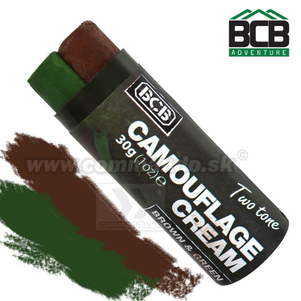 BCB Two tone maskovacie farby na tvár hnedá a zelená 30g CL1481