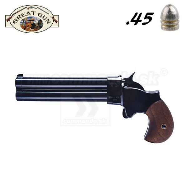 Perkusná pištoľ Derringer .45 5" Black Black Great Gun