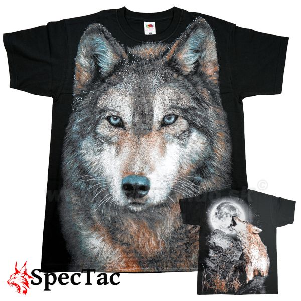 Tričko Vlk Forest Wolf Black T-Shirt