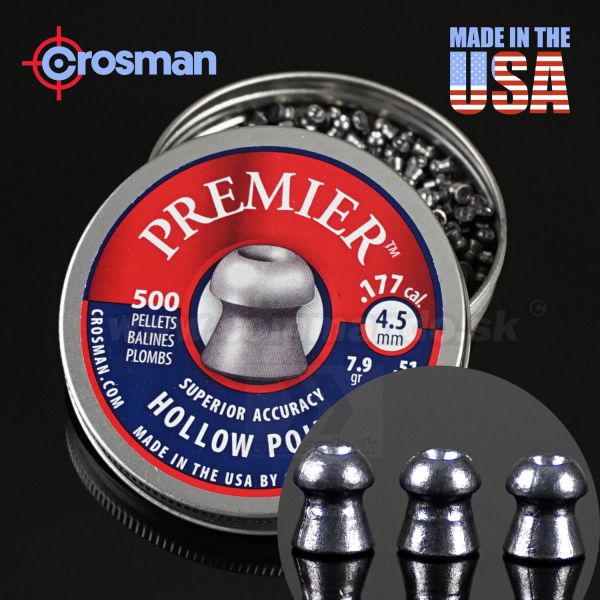 Diabolo Crosman 4,5mm Hollow Point Premier 500ks LHP77