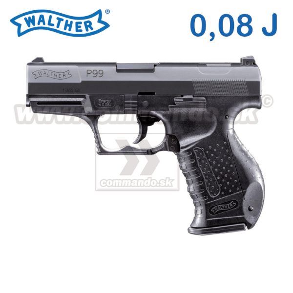 Airsoftová pištoľ Walther P99 čierna ASG 6mm, 0,08J