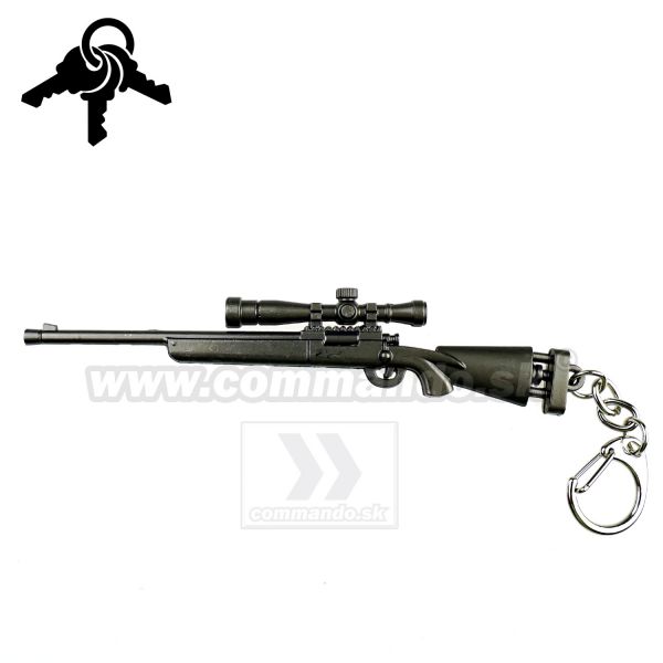 Kľúčenka Sniper M24 kovová s karabínkou 12cm