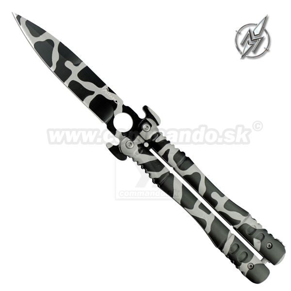 Martinez Albainox Motýlik Black Camo zatvárací nôž 02134