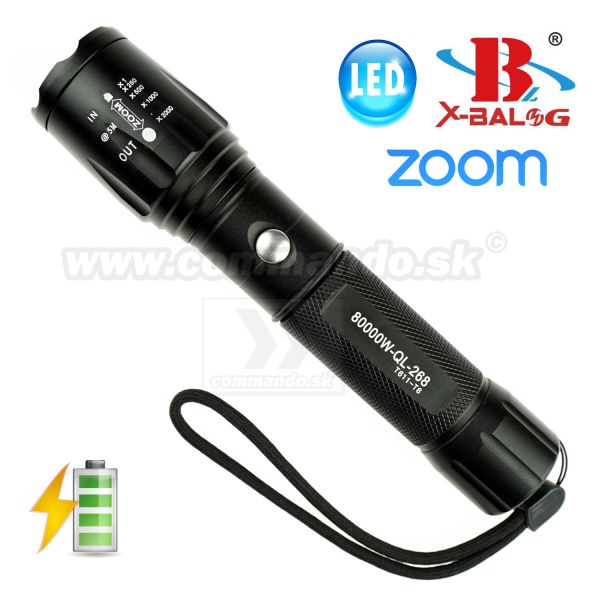 Bailong X-BAL T611-T6 20027 LED svietidlo Zoom Flashlite