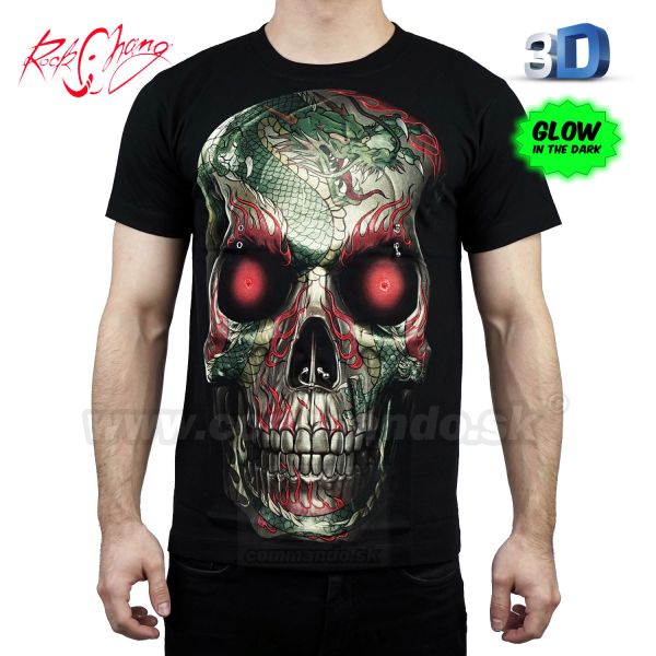 Tričko 3D Terminator Face Rock Chang 3D20 T-Shirt