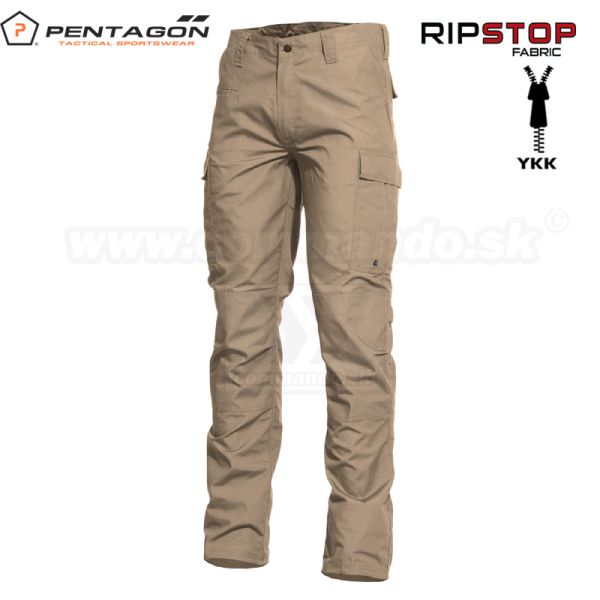 Pentagon BDU RipStop 2.0 taktické nohavice khaki