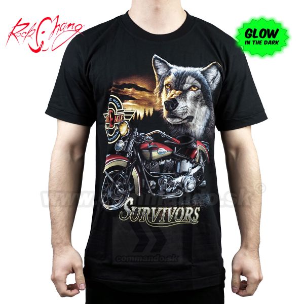 Tričko Survivor Rock Eagle Rock Chang 3509 Motorcycle TShirt