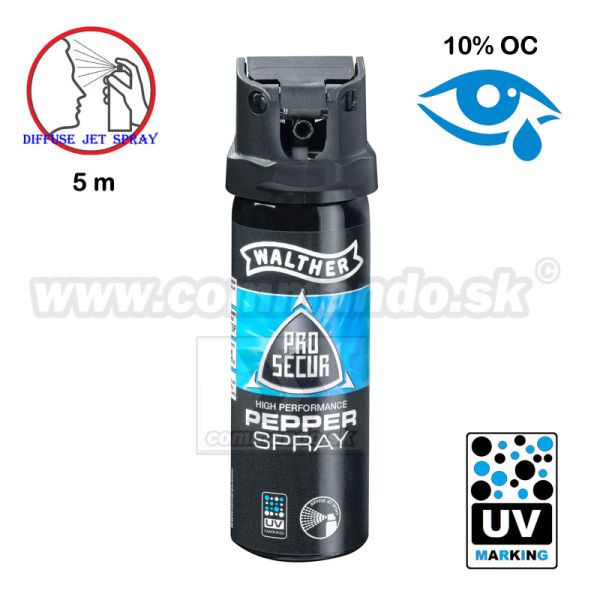 Obranný sprej Walther Prosecur Pepper Spray 74 ml, difúzny