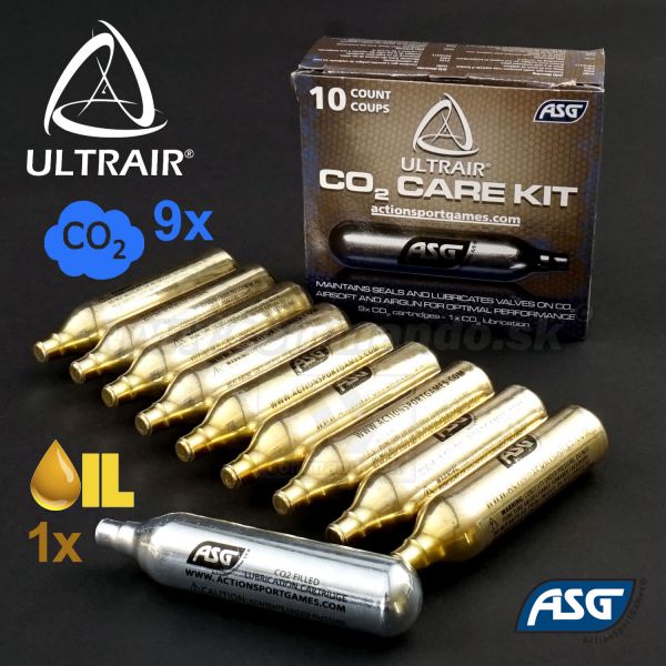 ASG ULTRAIR Care Kit CO2 9x + Oil 1x bombička