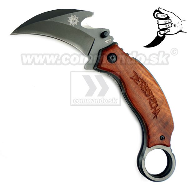 Karambit Derestrina X52 zatvárací nôž s clipom