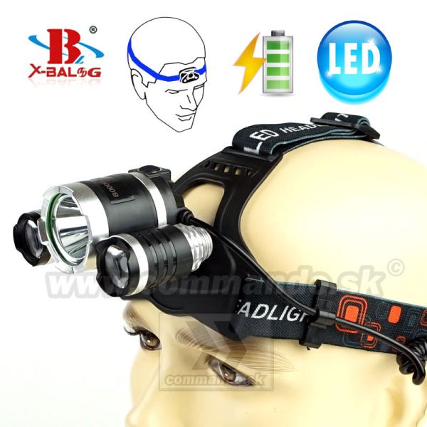 Čelovka X-Bal G CREE T6 2x18650 Headlamp Bailong 20026