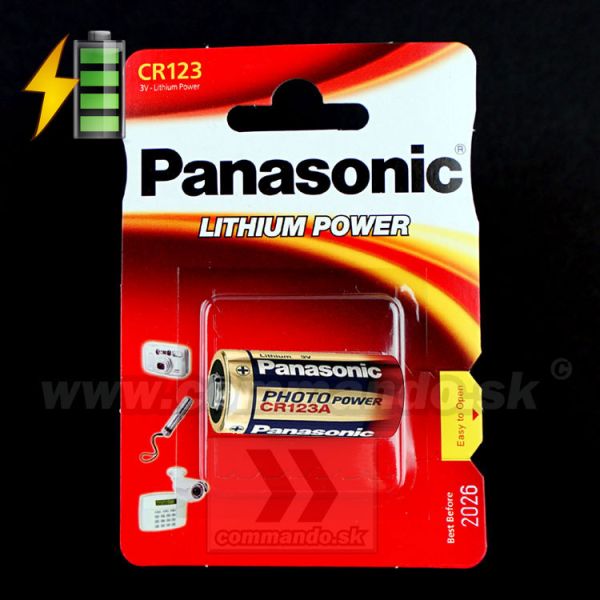 Panasonic Lithium Battery CR123A batéria 3V