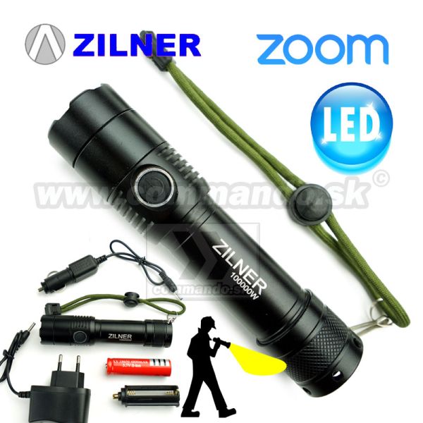 Taktické LED sviedidlo ZILNER Zoom Dimmer Tactical Pocket Zoom 1016