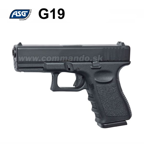 Airsoft Pistol G19 Glock KWA ASG Black GBB