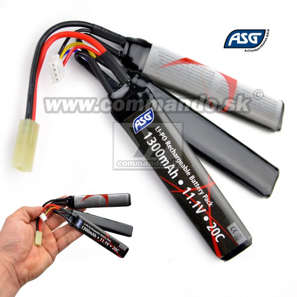 ASG Strike Systems Batéria 3-Split Li-PO 11,1V 1300 mAh 20C