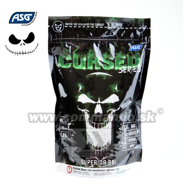 ASG Cursed Series 0,25g 1kg 4000ks BB guličky White 6mm