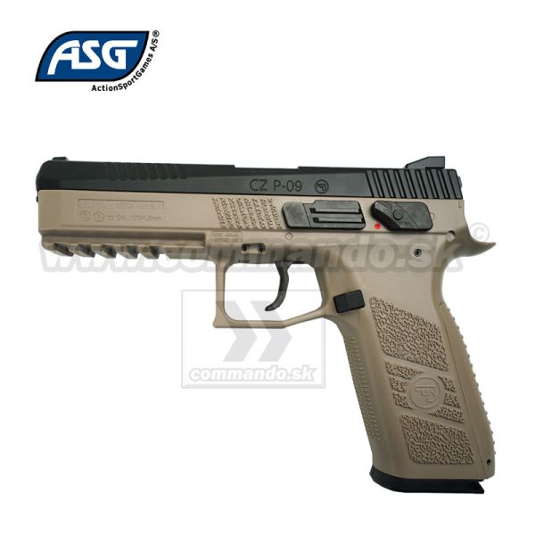 Airgun Pistol Vzduchovka CZ P-09 DT FDE DUTY CO2 GBB 4,5mm