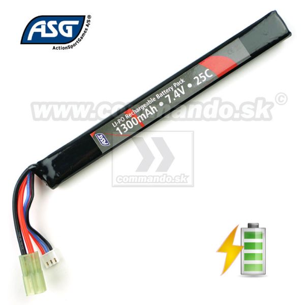 ASG Batéria Li-Po 7,4V 1300 mAh 25C Stick