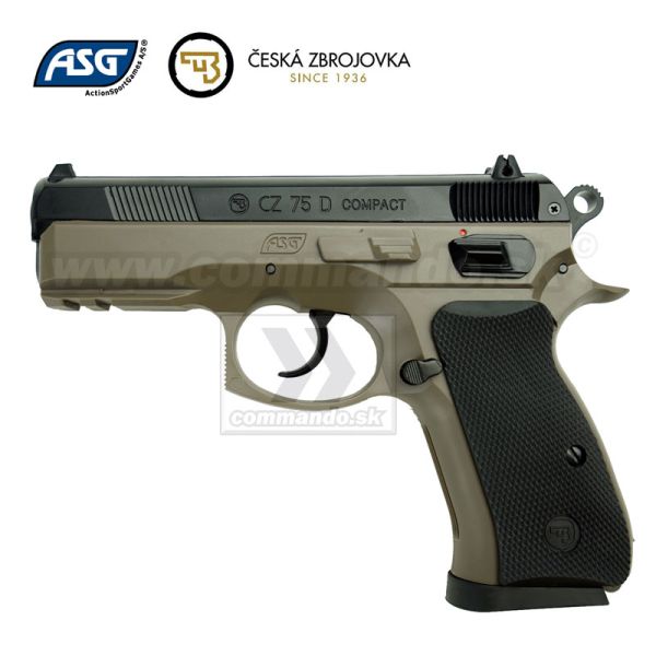 Airsoft Pistol CZ 75D FDE Compact ASG HopUp 6mm