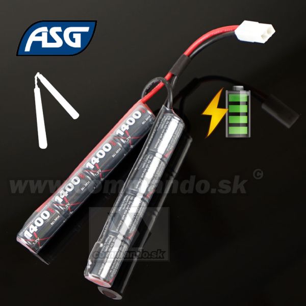 Airsoft Batéria ASG Nunchuck NiMH 9,6V 1400mAh konektor malý