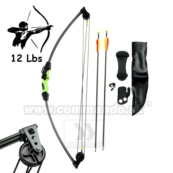 Kladkový Luk Bow Night Hunter II 86 cm 12 Lbs Set