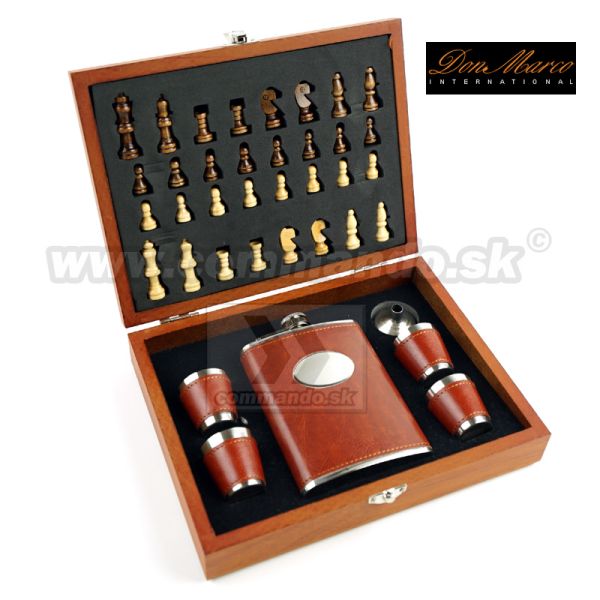 Don Marco Gentelo Likérka Šach Mat 8 Oz s 4 pohárikmi Set