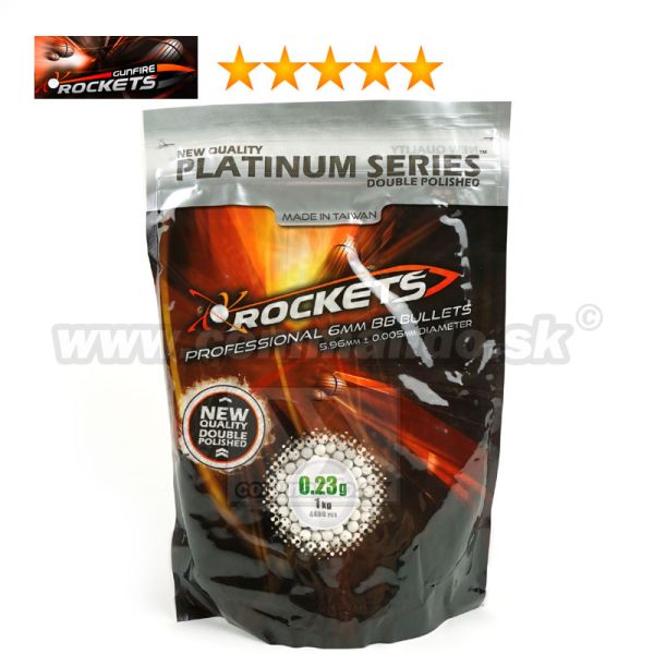 Rockets Platinum Series BB Series 0,23g 4400ks BB guličky White 6mm