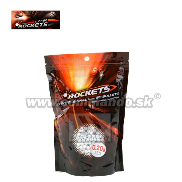 Rockets Profesional 0,20g 0,5kg 2500ks BB guličky White 6mm