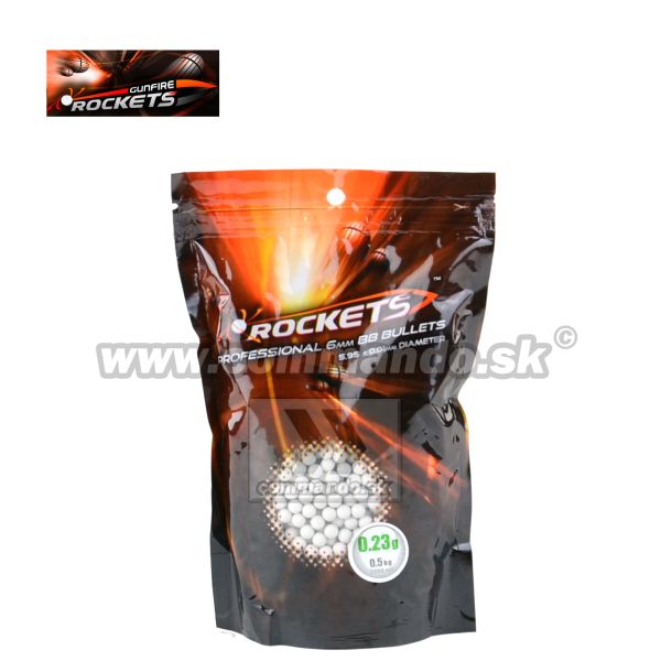 Rockets Profesional 0,23g 0,5kg 2200ks BB guličky White 6mm