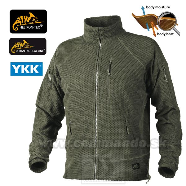 Helikon Tex Alpha Tactical Bunda Olive Green Grid Fleece