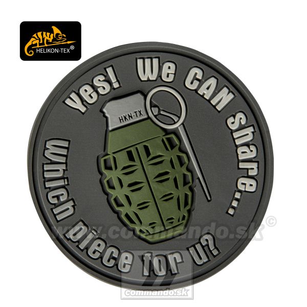 Helikon Tex Velcro Patch Grey Nášivka We Can Share