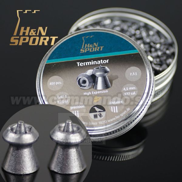 H&N Diabolo Terminator 4,5mm High Expansion 400ks