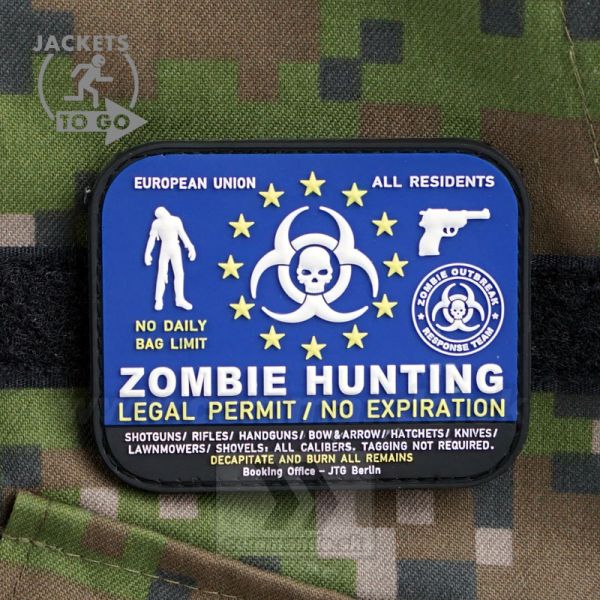 EU Zombie Hunting Legal Permit - 3D nášivka PVC