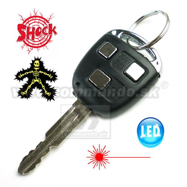 Kľúčenka Shock Car Key Classic s Laserom a Ledkou