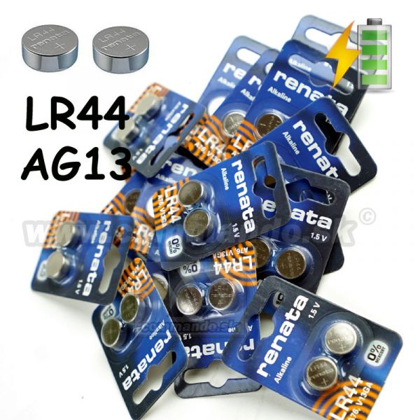 LR44 AG13 1,5V 2ks Alkaline Battery Renata