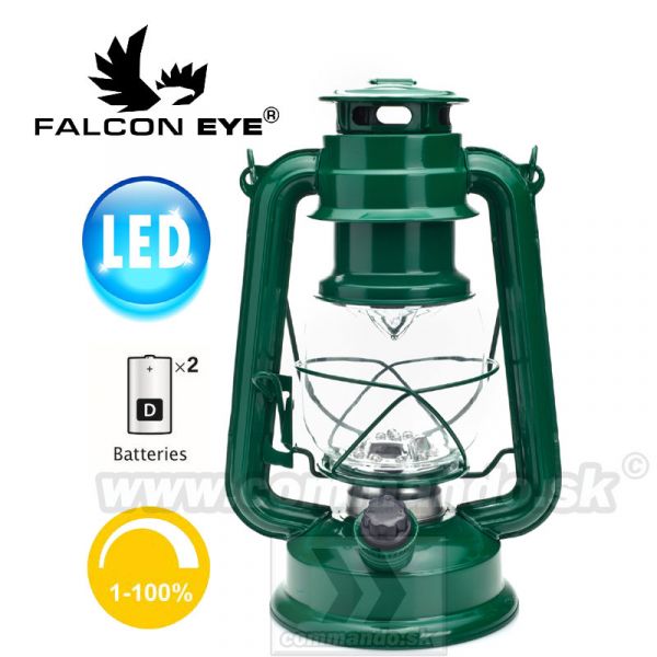 Lampáš zelený Falcon Eye 15 LED Retro Green Latern