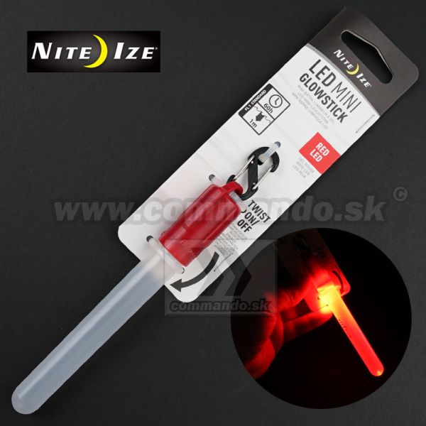 Nite Ize Led Mini Glow Stick Baterková Led Svetelná tyčinka červená Red