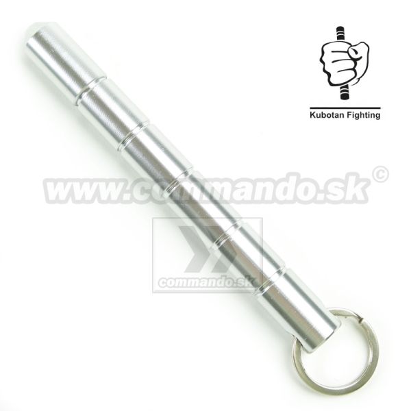 Kubotan Silver Metal Round s krúžkom