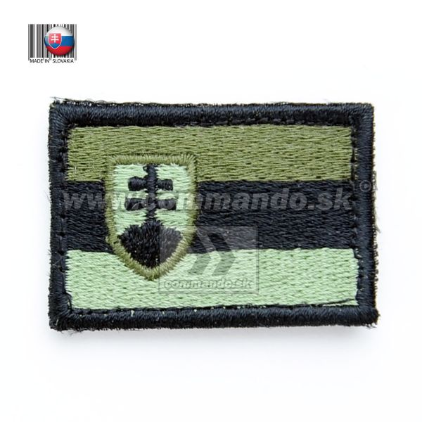 ZDVOJENA POLOZKA Nášivka Slovakia Army zelená malá bez suchého zipsu