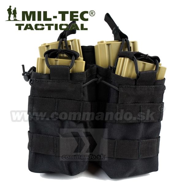 Púzdro Sumka Open Pouch MOLLE na 4 zásobníky M4/M16 Black Miltec