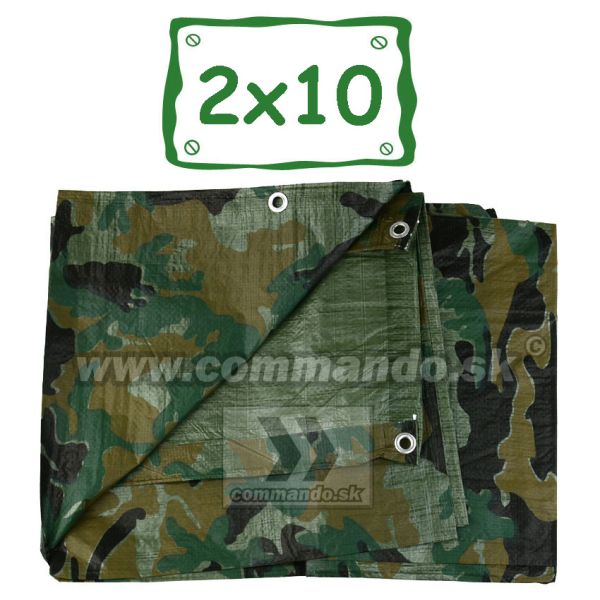 TopTrade 2x10 Krycia plachta Maskovacia viacúčelová Camo