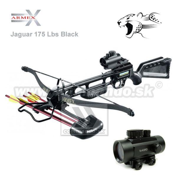 Crossbow Kuša Jaguar Recurve Top 175 Lbs Dot Sight Black