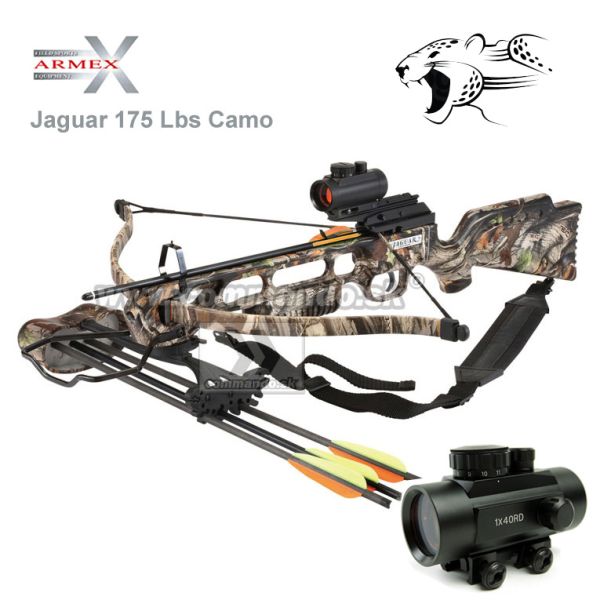 Crossbow Kuša Jaguar Recurve Top 175 Lbs Dot Sight GOD Camo