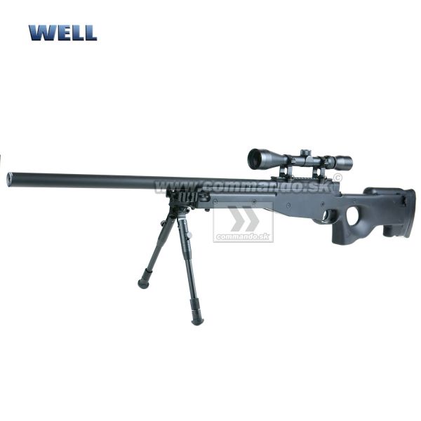 Airsoft Sniper Well L96 MB01D Black Set ASG 6mm