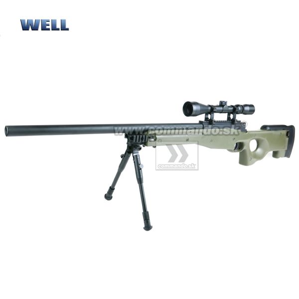 Airsoft Sniper Well L96 MB01 Olive Set ASG 6mm